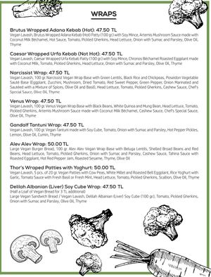 Menu as of Dec 2021, page 5 at Veganarsist Kadıköy - Osmanağa in Istanbul