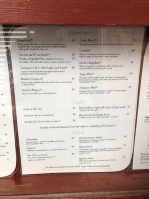 Menu2  at Il Giardino in San Marcos La Laguna