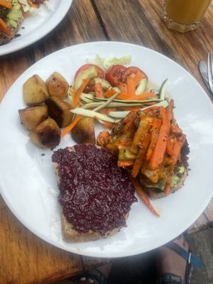 Veggie burger   at Il Giardino in San Marcos La Laguna