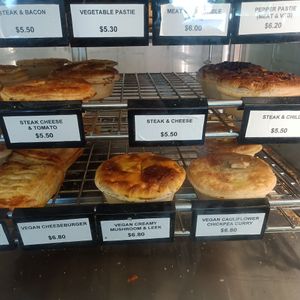 Vegan pies at The Basin Bakery in The Basin