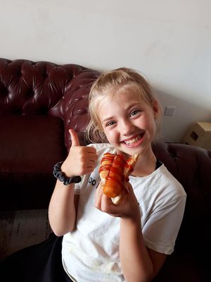 Carrot Hot Dog... popular with the kids! at Il-Veccja in St Pauls Bay