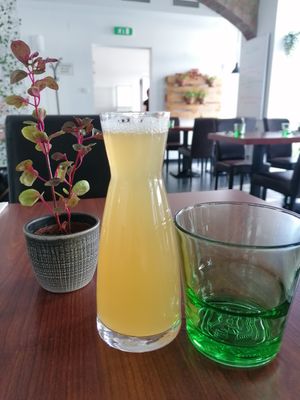 Apple juice with sparkling water at Velani in Vienna