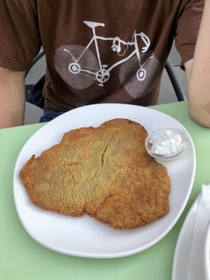 vegan wiener schnitzel  at Velani in Vienna