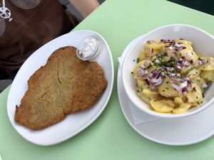 schnitzel + kartoffelsalat   at Velani in Vienna