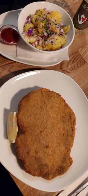 Schnitzel at Velani in Vienna