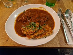 Gulasch with dumplings at Velani in Vienna