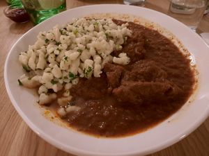 Goulash and spaetzle at Velani in Vienna