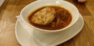 Small goulash with bread (8,70€) at Velani in Vienna