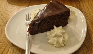 Sacher Torte with whipped cream (6,80€) at Velani in Vienna