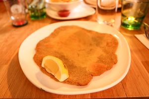 Wiener schnitzel at Velani in Vienna