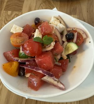Yummy watermelon/tomato saladd  at Velani in Vienna