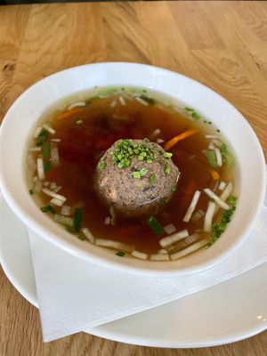 “Liver” Dumpling Soupp  at Velani in Vienna