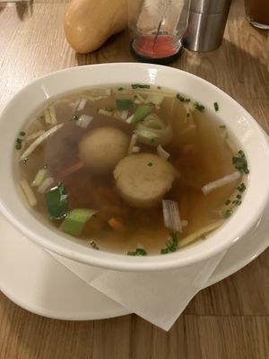 Grießnockerlnsuppe at Velani in Vienna