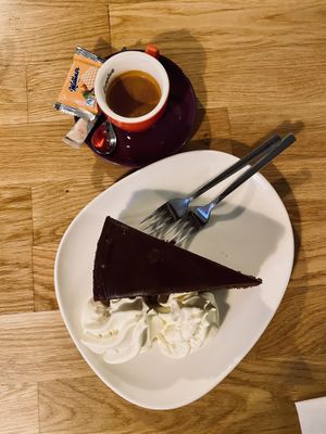 Sachertorte mit Schlagobers  #Veganuary at Velani in Vienna