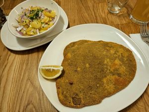 The schnitzel was as big as my head at Velani in Vienna