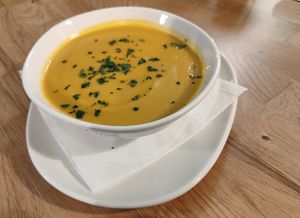 Ginger Carrot Soup at Velani in Vienna