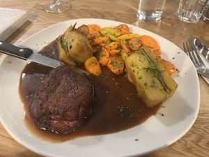 Vegan filet mignon  at Velani in Vienna