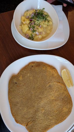 Schnitzel at Velani in Vienna