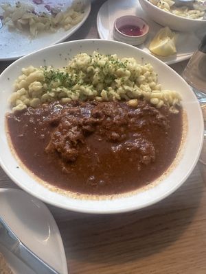 Goulash with spatzle   at Velani in Vienna