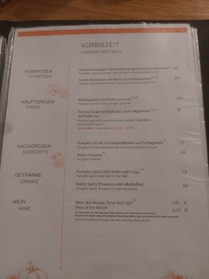 Pumpkin specials at Velani in Vienna