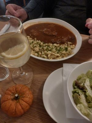 Goulash and spätzle at Velani in Vienna