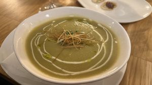 Potato cream soup   at Velani in Vienna