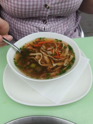 Frittatensuppe, pancake soup 😂😭 at Velani in Vienna