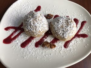 Nougat „Knödel" at Velani in Vienna