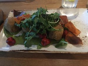 falafel plate at Freischwimmer in Bregenz