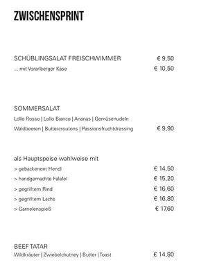 salads at Freischwimmer in Bregenz