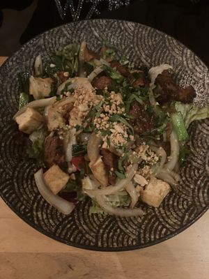 Vegan bowl with seitan and tofu  at Noosou in Bremen
