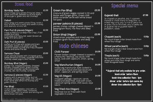 Food menu page 1 at Foodbites in Tunbridge Wells