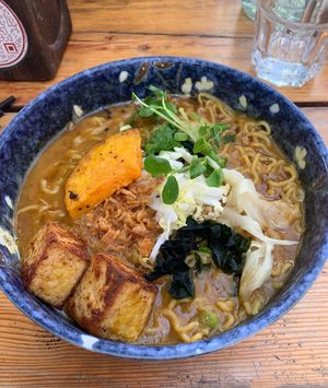 yummy & good vibes on the outside. vegan options available😄 at Red Light Ramen in Nelson