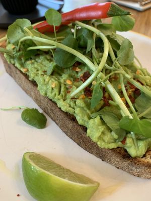 Smashed Avocado on Sourdough 🌱  at Happyccino in Wimborne