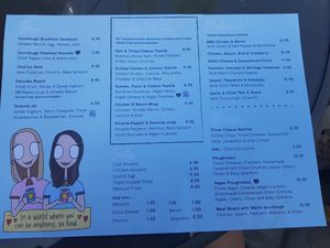 Menu at Happyccino in Wimborne