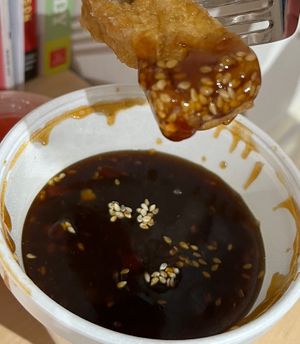 Sesame tofu  at Sidewok Cafe in Denver