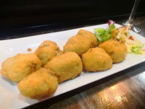 Croquetas veganas de puerros at Kasko in Bilbao