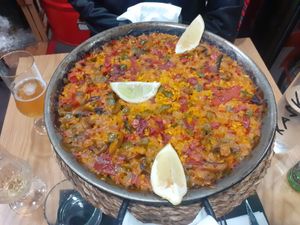 Vegan paela (big enough for 2) at Kasko in Bilbao