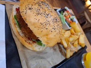 Vegan burger at Kasko in Bilbao