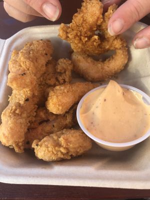 Calamari - so good! at The Mocking Bird - Food Cart in Portland