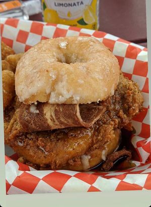 Doe donuts limited brunch special  at The Mocking Bird - Food Cart in Portland