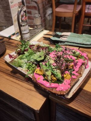 Scrambled tofu sandwich at Wanderlust in Regensburg