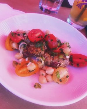 3-course 7/12/20 - Quinoa cakes at The Rare Bit in Dobbs Ferry