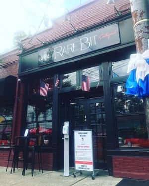 Front of restaurant at The Rare Bit in Dobbs Ferry