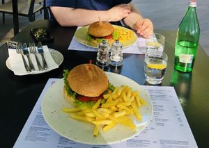 Vegan Burger  at Pink Cricket in Tucepi