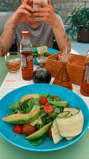 Vegan salad at Pink Cricket in Tucepi