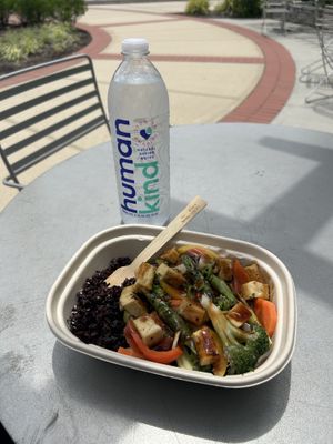 Tofu Teriyaki with black ricee  at Conscious Kitchen in Glen Cove