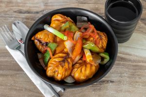 chilli momos at Momo Central in Melbourne