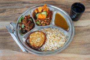 vegan Choila set at Momo Central in Melbourne