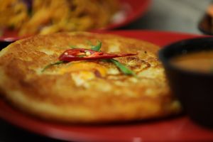 Vegan Lentil Pan cake with special achar at Momo Central in Melbourne